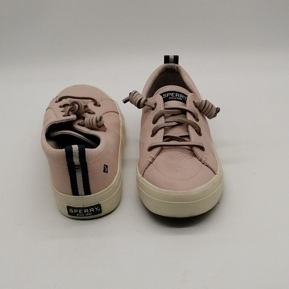 Sperry Top Sider Womens Round Toe Sneaker Pink Leather Lace Up Flat Heel 7.5 - Picture 3 of 10